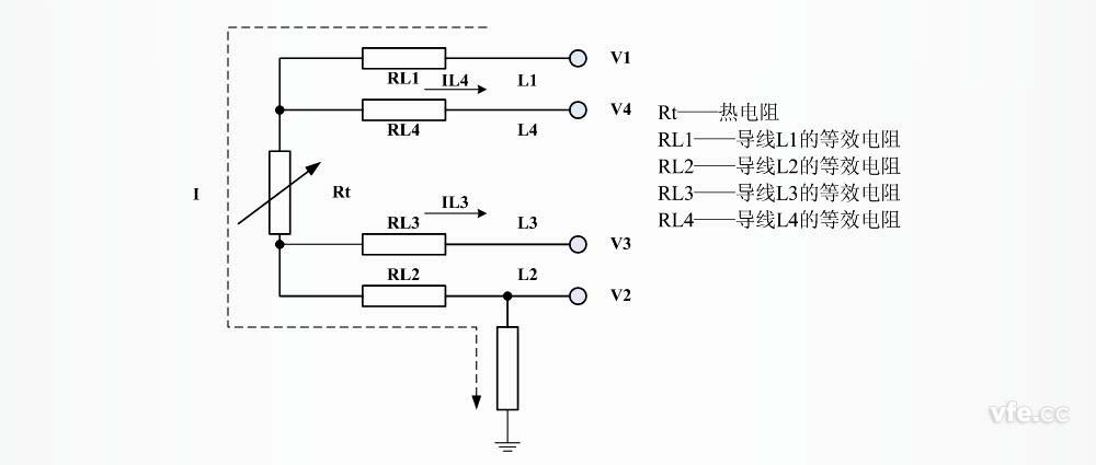 热电阻四线制引线方法