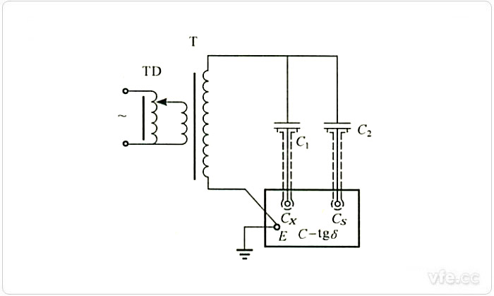 用电容较量线路检定电容比率